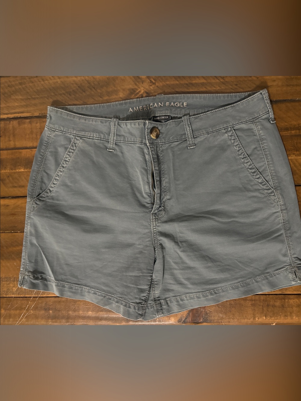 American Eagle Gray Cotton Casual Women’s Shorts